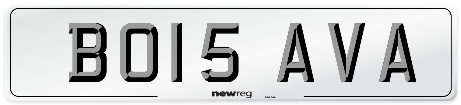BO15 AVA Number Plate from New Reg